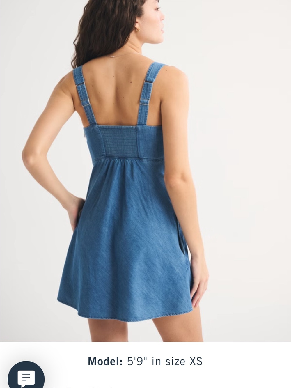 Abercrombie & Fitch Denim Mini Dress in Blue - Picture 3 of 4